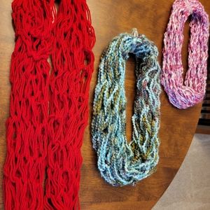 Hand Knitted Infinity Scarves